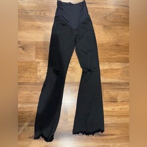PinkBlush Black Flare Maternity Jeans